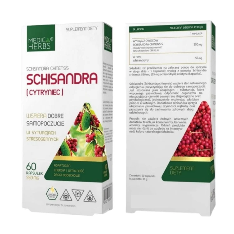 Schisandra (Cytryniec) 550mg 60 kaps.