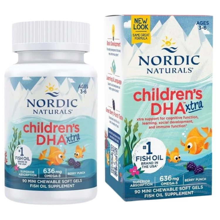 Nordic Naturals Children's DHA Xtra 636mg 90 kaps.