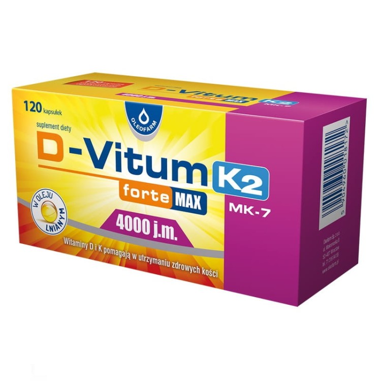 D-Vitum forte MAX K2 4000/100 120 kaps.