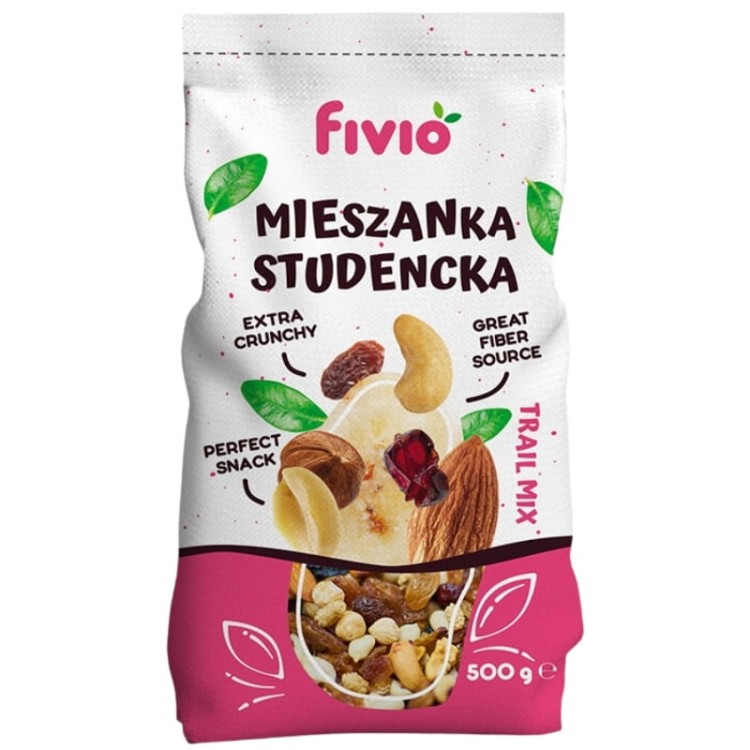 Mieszanka Studencka - mieszanka orzechów i owoców suszonych (Fivio) 500g