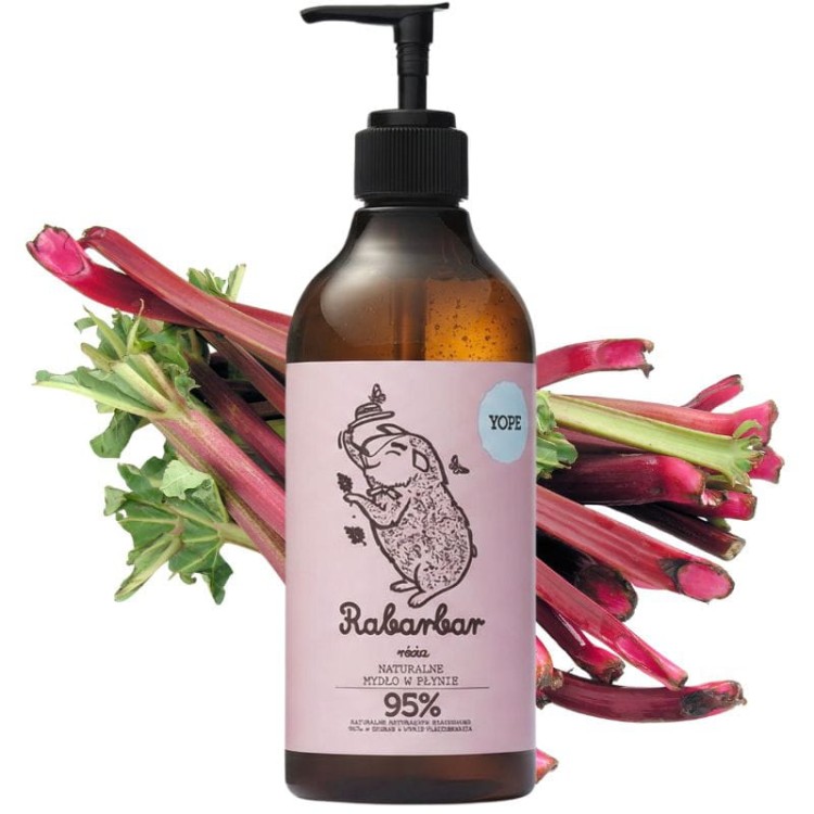 Naturalne mydło do rąk Rabarbar i Róża 500ml