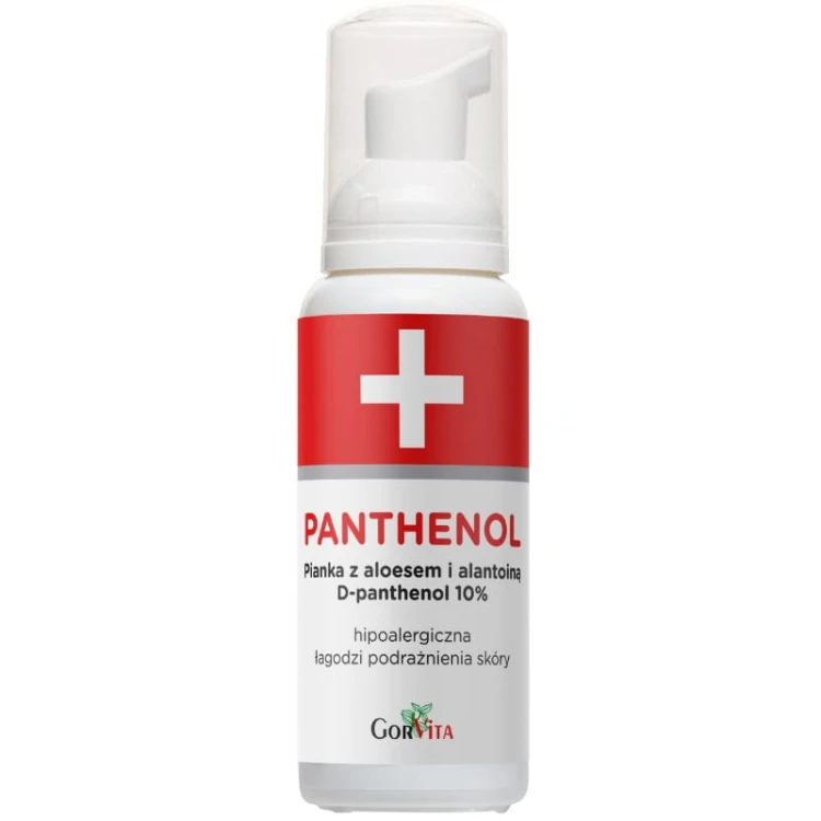 Panthenol Pianka z aloesem i alantoiną D-panthenol 10% hipoalergiczna łagodzi podrażnienia skóry 100ml