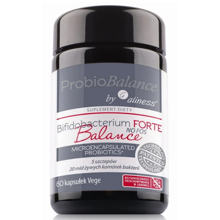 ProbioBalance Bifidobacterium FORTE Balance NO FOS Microencapsulated Probiotics 60 kaps. vege