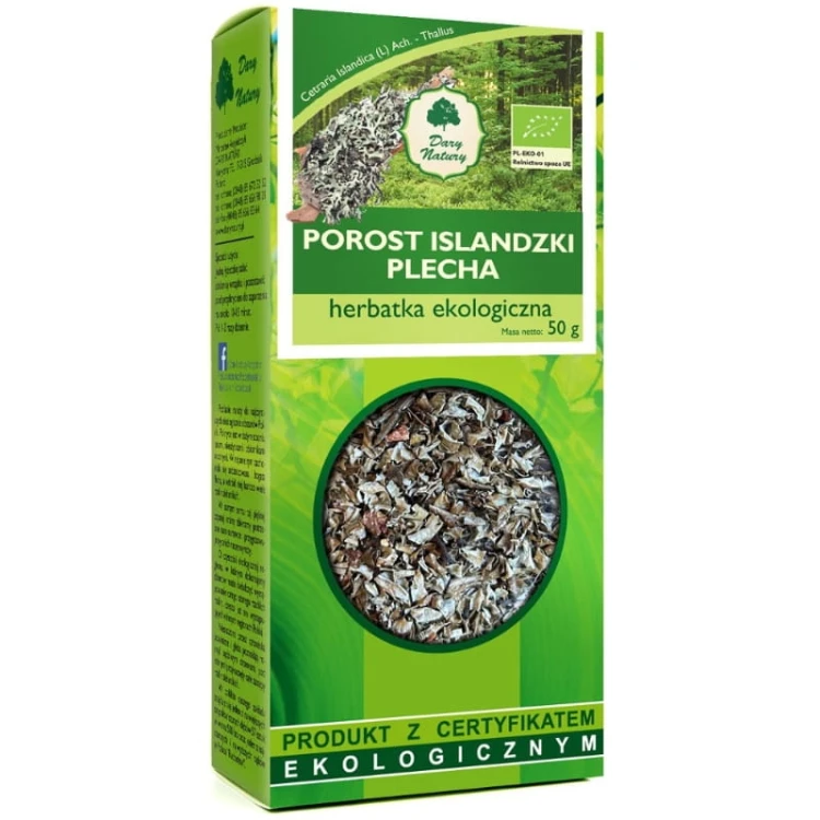 Porost islandzki Plecha (Cetraria Islandica (L) Ach. - Thallus) EKO 50g