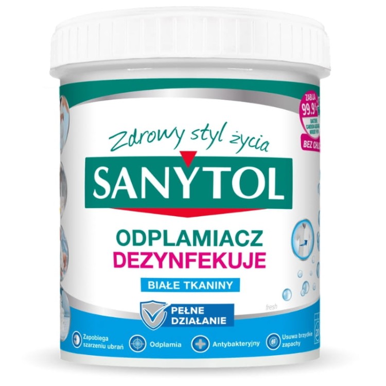 Sanytol Odplamiacz w proszku do białego dezynfekuje 450g