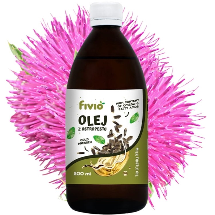 Olej z ostropestu zimnotłoczony (Fivio) 500ml