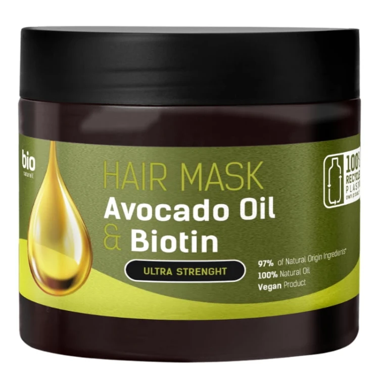 Bio Naturell Maska do włosów Olejek Awokado i Biotyna Ultra Siła 295ml