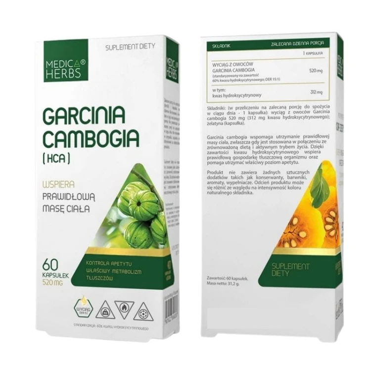 Garcinia Cambogia(HCA) 520mg 60 kaps.