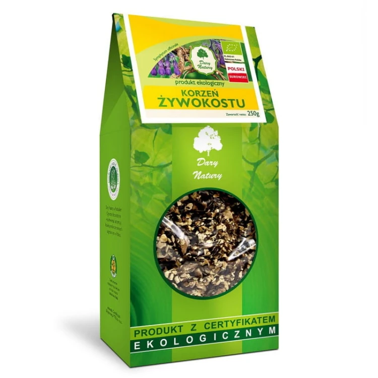 Żywokost korzeń (Symphytum officinale) EKO 250g