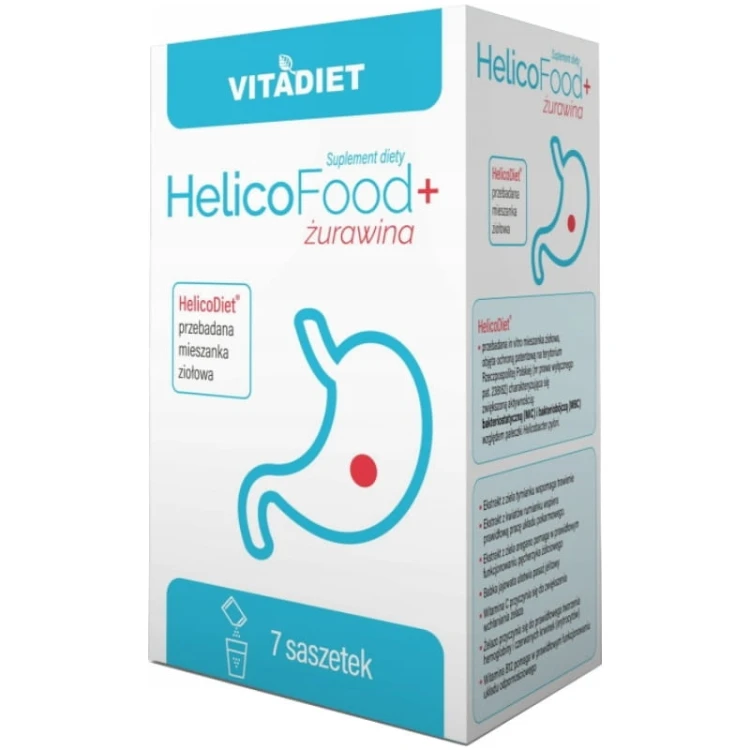 Vitadiet HelicoFood + żurawina mieszanka ziołowa 7 saszetek