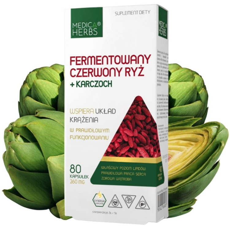 Fermentowany Czerwony Ryż + Karczoch 80 kaps.