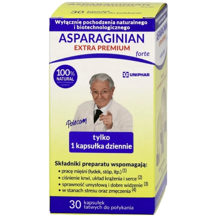 Asparaginian Extra Premium Forte 30 kaps.