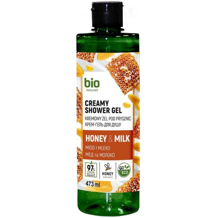 Bio Naturell Kremowy Żel pod prysznic Miód i Mleko 473ml