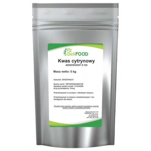 Kwas cytrynowy jednowodny (DeliFood) 5 kg
