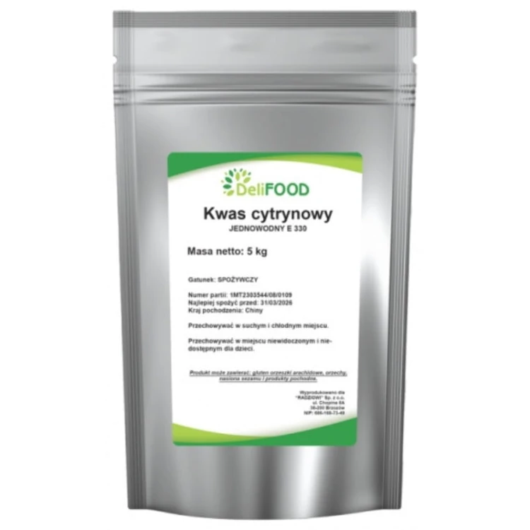 Kwas cytrynowy jednowodny (DeliFood) 5 kg