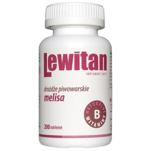 Lewitan Drożdże piwowarskie &amp; melisa 200 tabl.