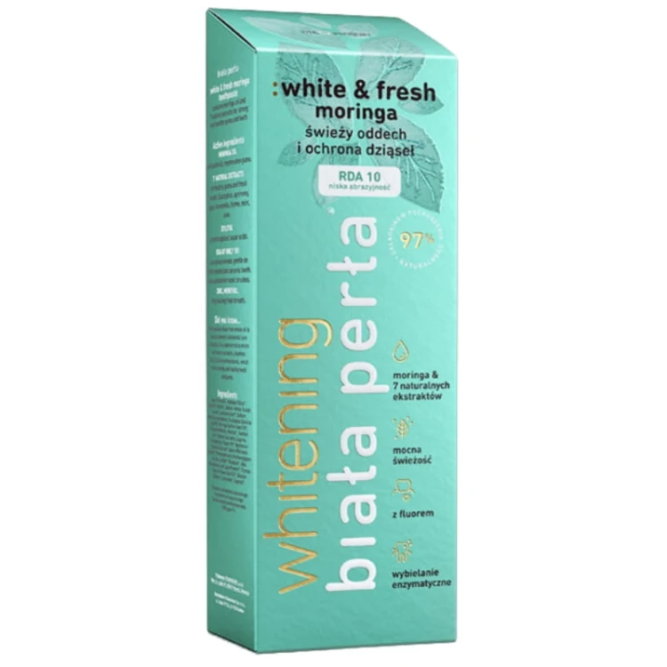 Biała Perła Pasta do zębów White &amp; Fresh Moringa 75ml