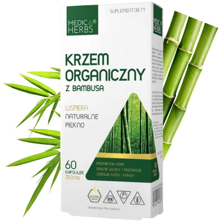 Krzem organiczny z bambusa 350mg 60 kaps.