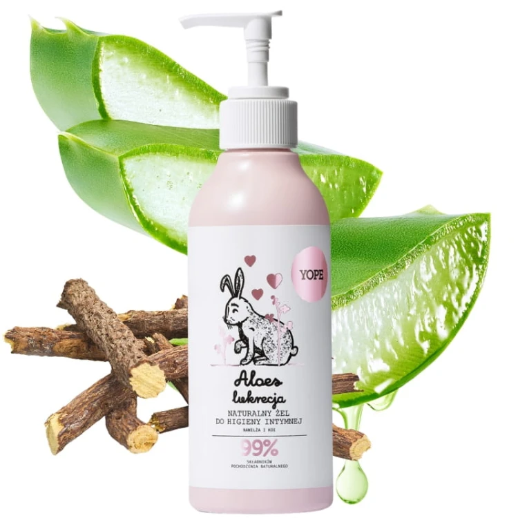Naturalny żel do higieny intymnej Aloes i lukrecja 300ml