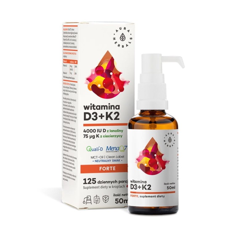 Witamina D3 4000IU + K2MK7 MCT 50ml