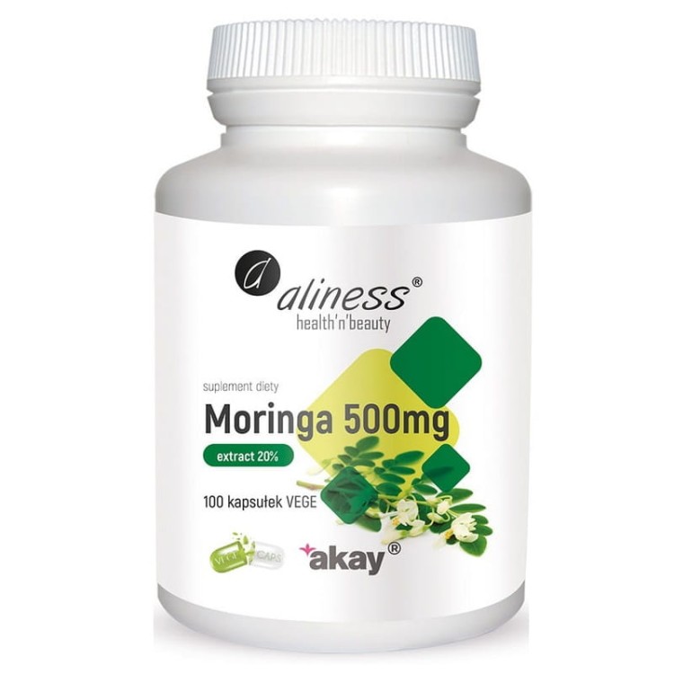 Moringa ekstrakt 20% 500mg 100 kaps.