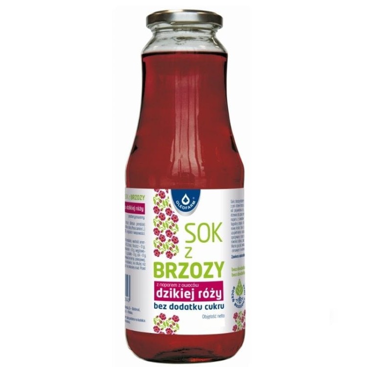 Sok z brzozy z dziką różą bez cukru 990ml