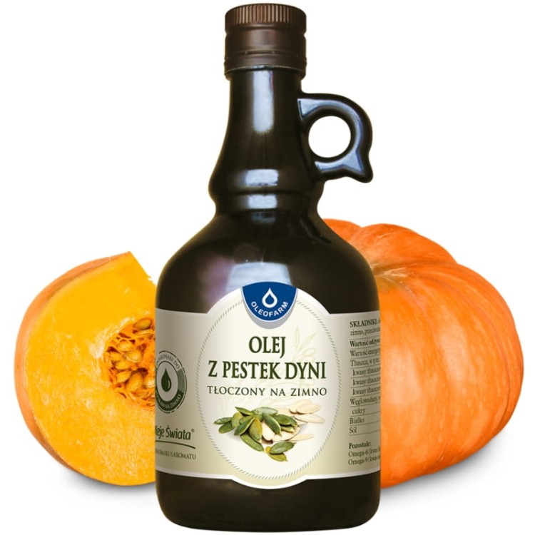 Olej z pestek dyni tłoczony na zimno 500ml
