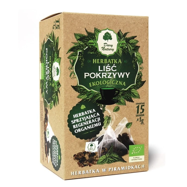 Herbatka Pokrzywa Liść w piramidkach EKO 15x1g