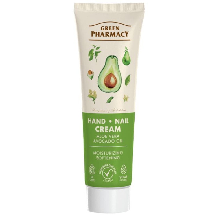 Green Pharmacy Krem do rąk i paznokci Aloe Vera i awokado 100ml