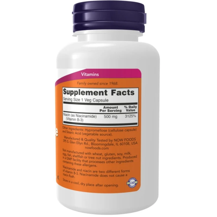Niacinamide (Amid kwasu nikotynowego) 500mg 100 kaps.