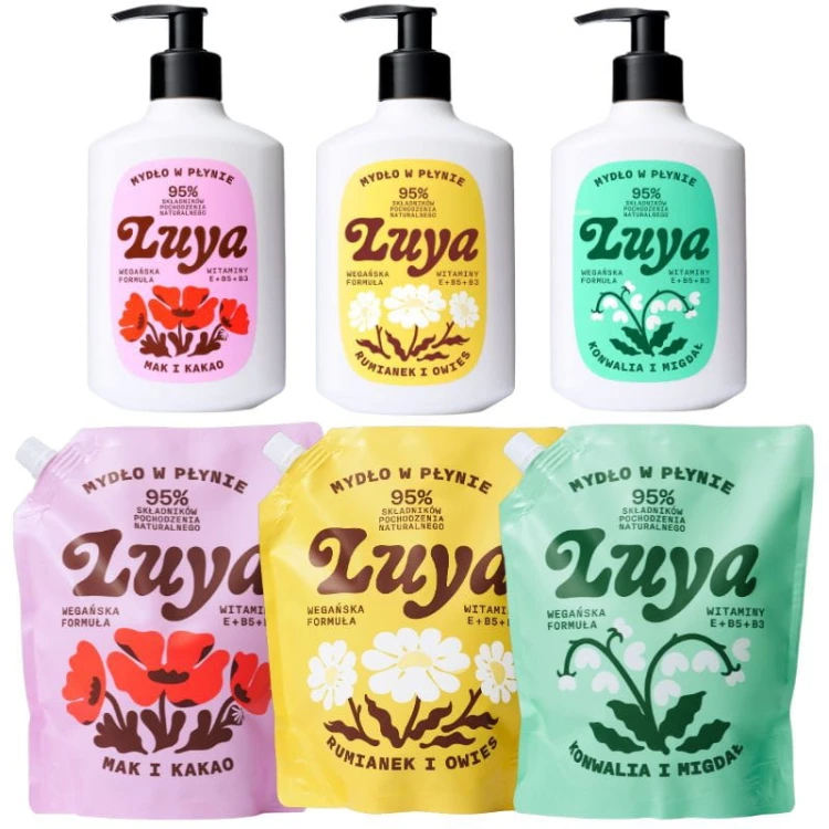 Naturalne Mydło w płynie do rąk Rumianek i Owies LUYA 400ml