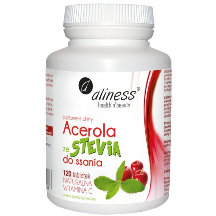 Aliness Acerola ze stevią do ssania 120 tabl.