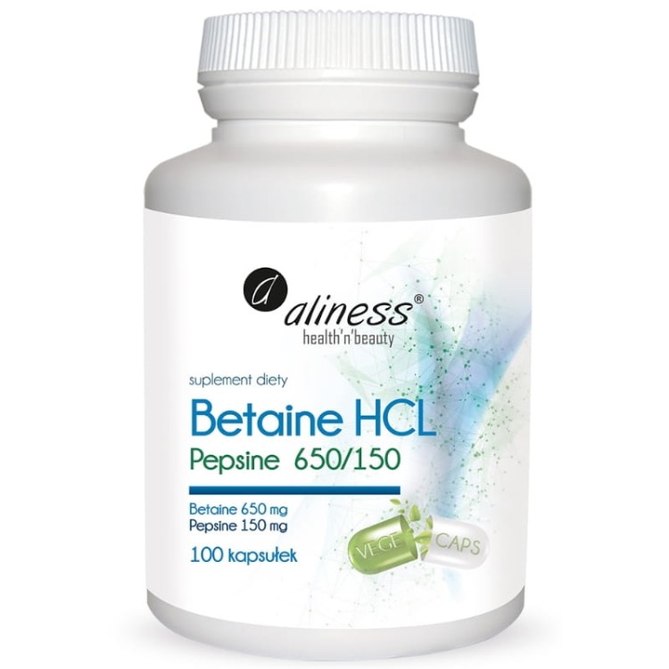 Aliness Betaina HCL Pepsyna 650/150 100 kaps.