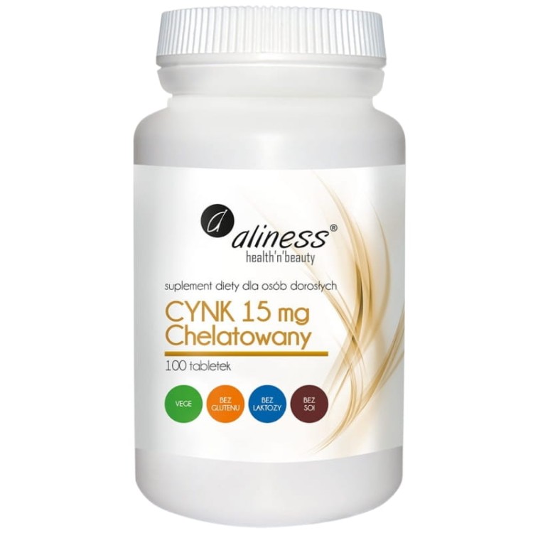 Aliness Cynk Chelatowany 15mg 100 tabl.