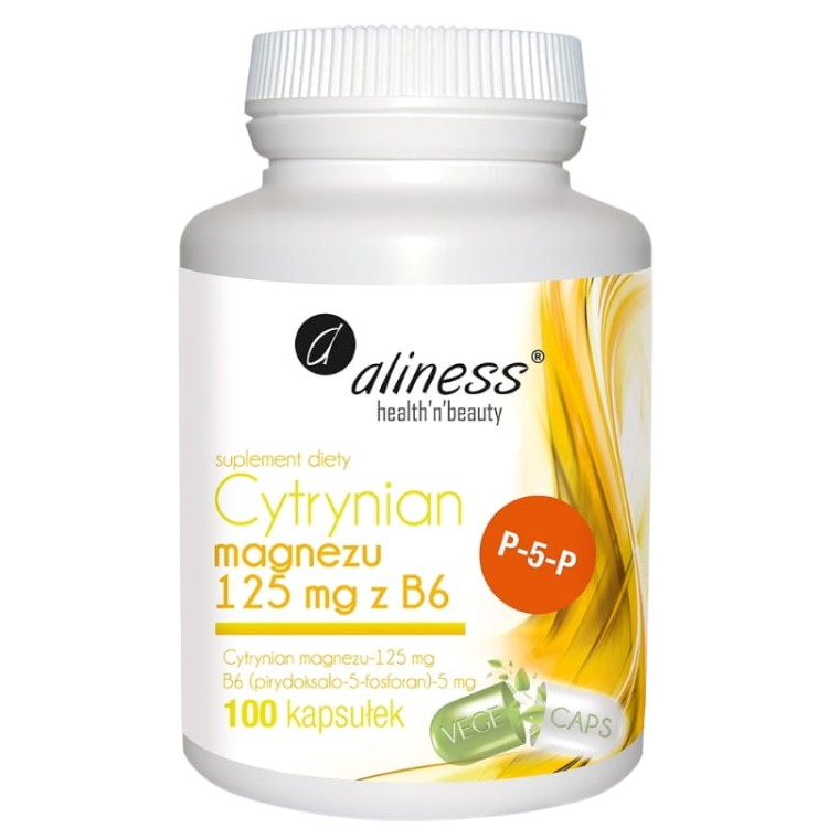 Aliness Cytrynian Magnezu 125mg z B6 100 kaps.