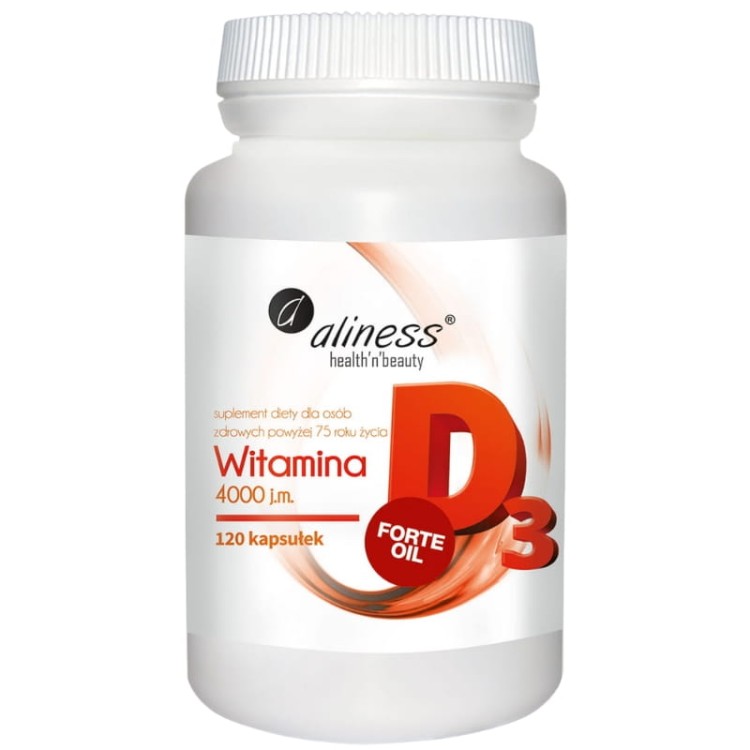 Aliness Witamina D3 Forte Oil 4000IU 120 kaps.