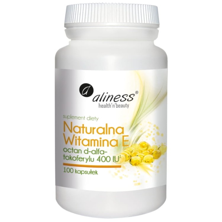 Aliness Witamina E naturalna 400IU 100 kaps.