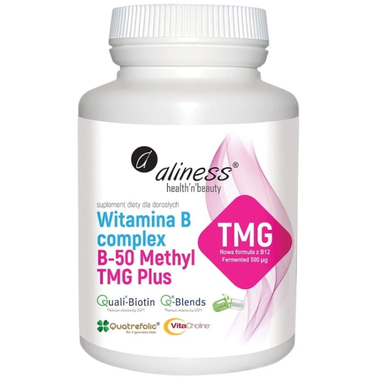 Aliness Witamina B Complex B-50 METHYL TMG 100 kaps.