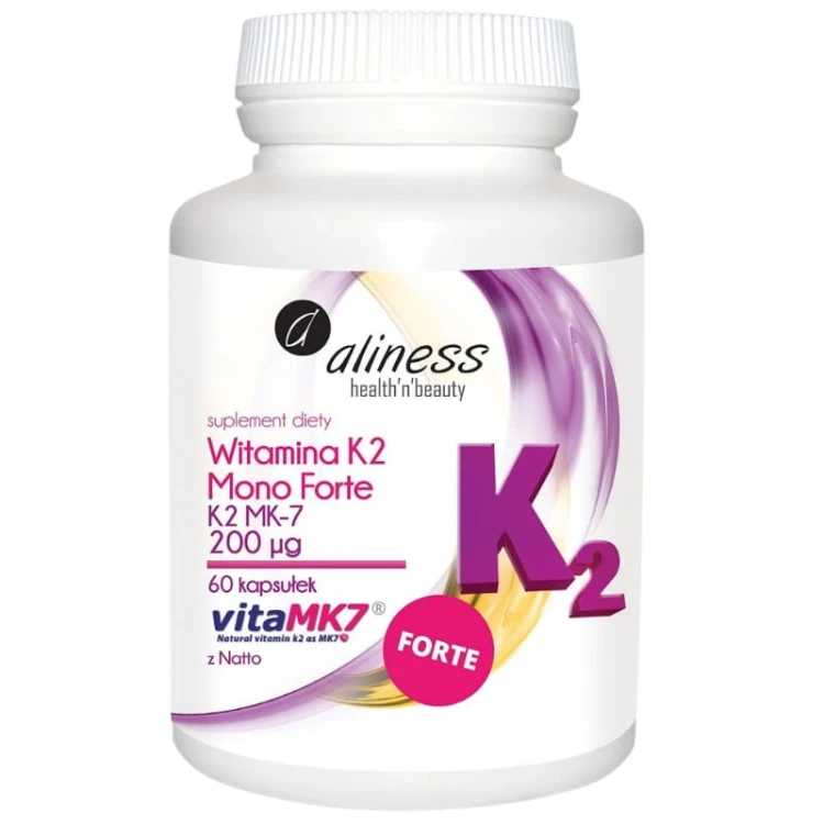Aliness Witamina K2 MK-7 FORTE 200ug 60 kaps.