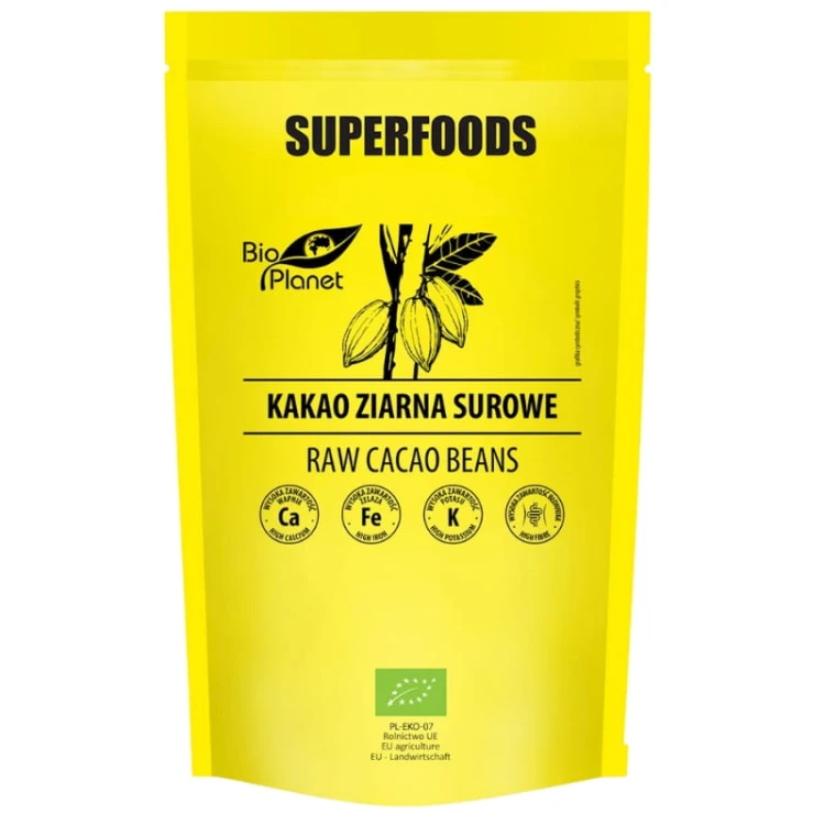 Bio Planet Bio Planet Kakao ziarna surowe BIO 200g