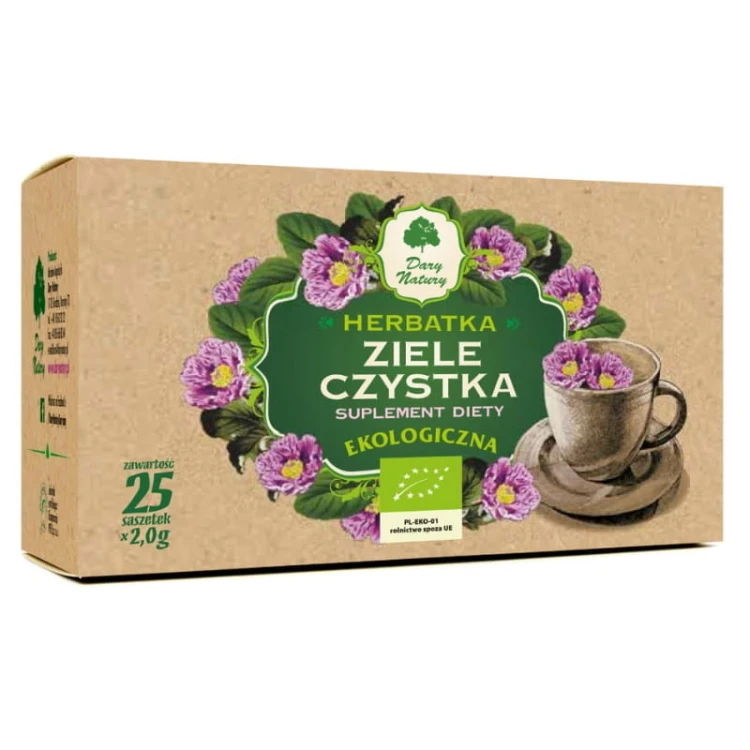 Dary Natury Herbatka Czystek Ziele (Cistrus Incanus) EKO 25x2g