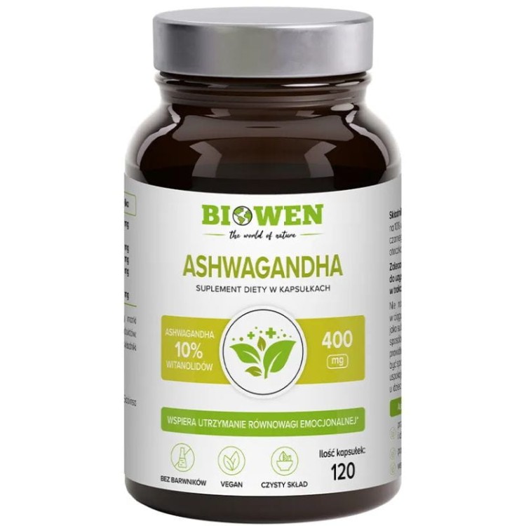 biowen-ashwagandha-ekstrakt-120-kaps-szklane-opakowanie