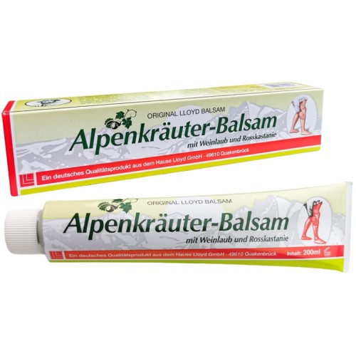Balsam ziołowy Alpenkrauter z ziół alpejskich + Kasztanowiec i Liście Czerwonych Winogron 200ml
