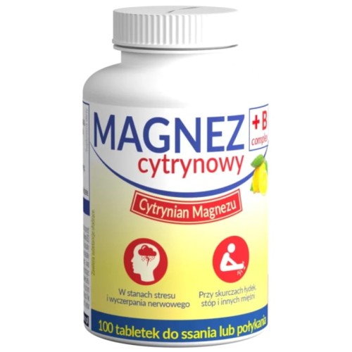 Uniphar Magnez cytrynowy + B Complex 100 tabl.