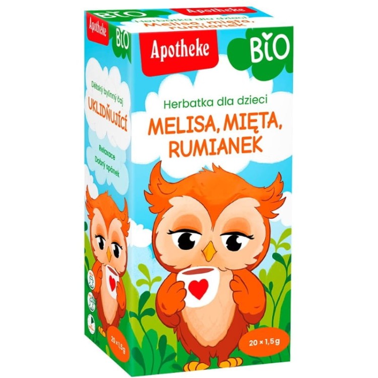Apotheke Herbatka Dla Dzieci Melisa, mięta, rumianek BIO 20x1,5g