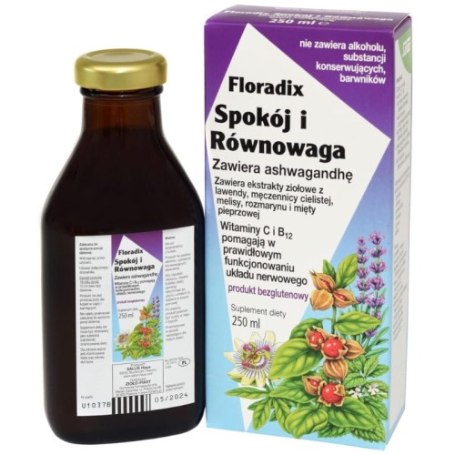 Floradix Spokój i Równowaga zawiera ashwagandhę 250ml