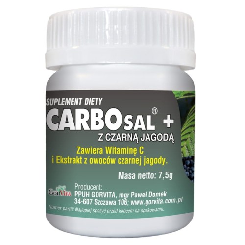 Carbosal Plus z czarną jagodą 30 kaps.