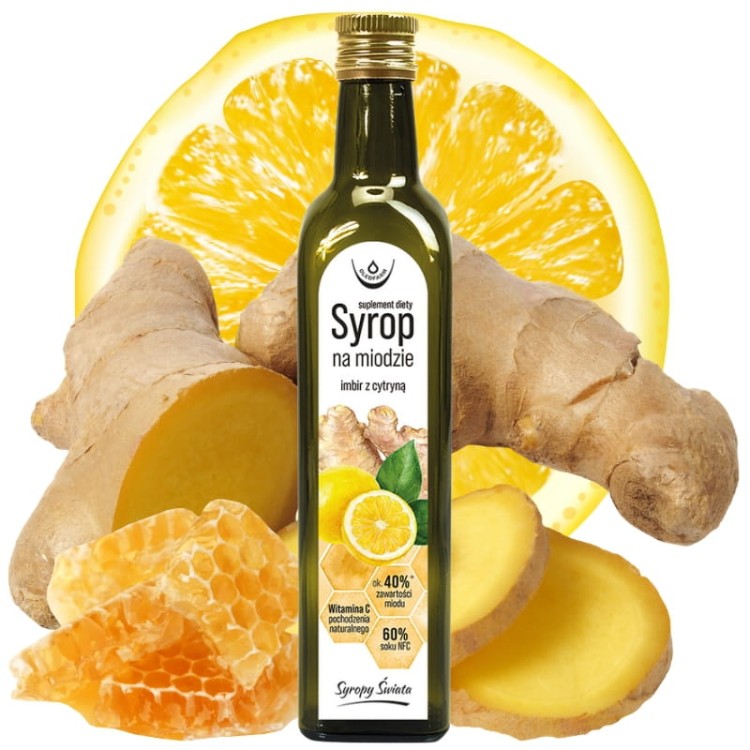 Syrop Imbir z cytryną na miodzie 250ml