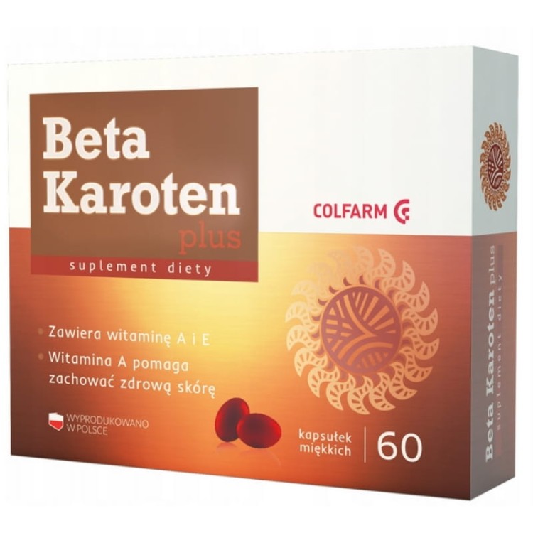 Beta Karoten Plus witamina A i E 60 kaps.