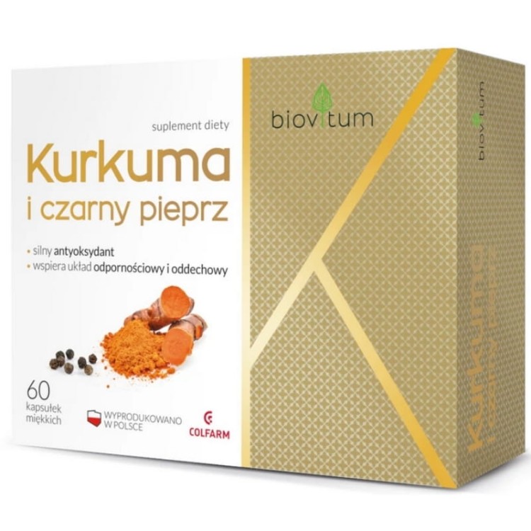 Biovitum Kurkuma i Czarny Pieprz 60 kaps.
